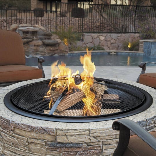 sun-joe-classic-stone-cast-stone-fire-pit-with-dome-screen-and-poker-1