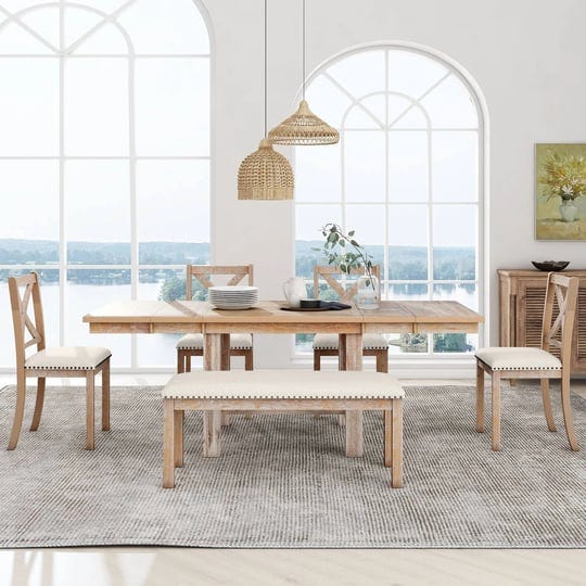 farmhouse-extendable-dining-table-set-acacia-wood-construction-seats-6-natural-1