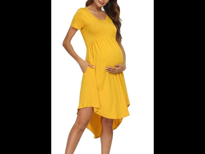 levaca-womens-maternity-empire-waist-loose-swing-pregnancy-casual-midi-dress-a-yellow-medium-1
