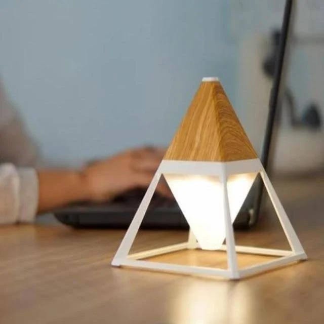 Dimmed Pyramid Bedside Lamp with Touch Control | Image