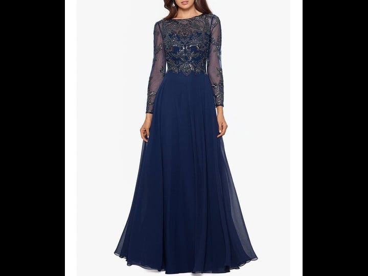 xscape-womens-sequin-embellished-long-sleeve-chiffon-gown-navy-blue-1