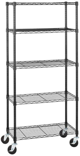 5-shelf-shelving-unit-on-4-casters-black-1