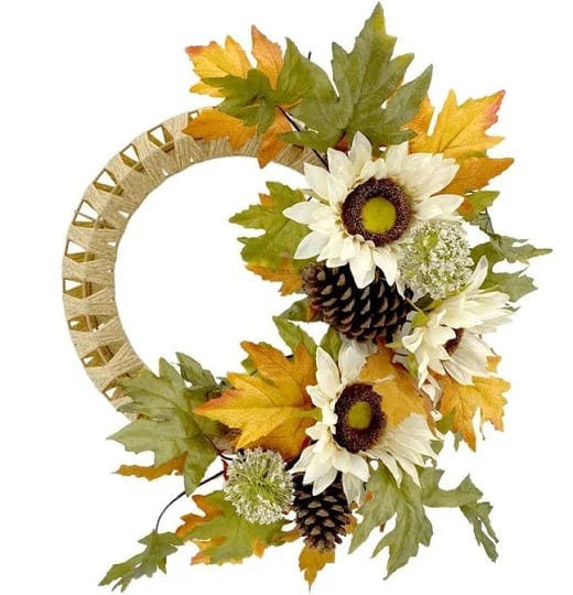 bloom-room-24-fall-cream-sunflowers-maple-leaf-assymetrical-wreath-fall-wreaths-seasons-occasions-di-1