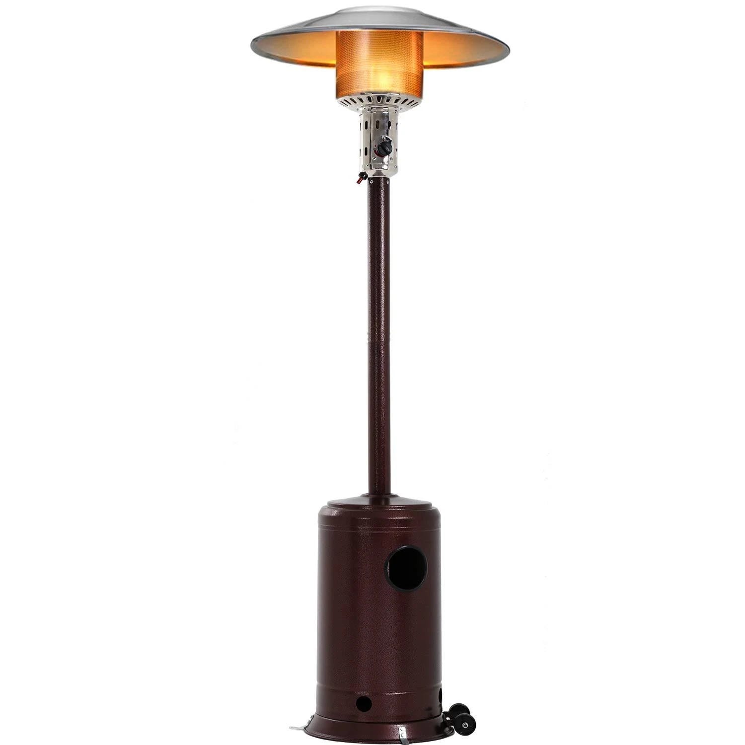 Outdoor Bronze Patio Heater Stand with LP Gas Support | Image