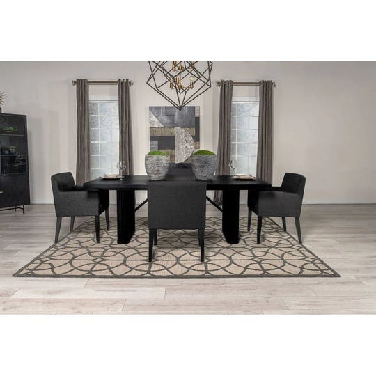 coaster-catherine-5-piece-double-pedestal-dining-table-set-charcoal-grey-and-black-1