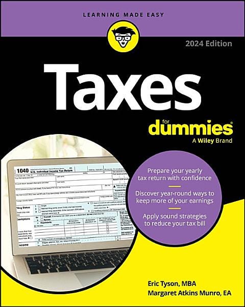 PDF Taxes For Dummies: 2024 Edition By Eric Tyson