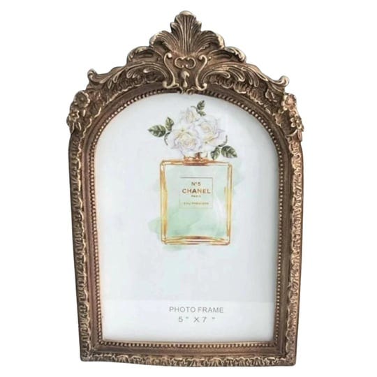 vintage-picture-frame-antique-style-frame-for-5x7-photos-victorian-bronze-gold-metal-1