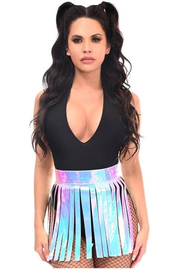 blue-purple-holo-fringe-skirt-1