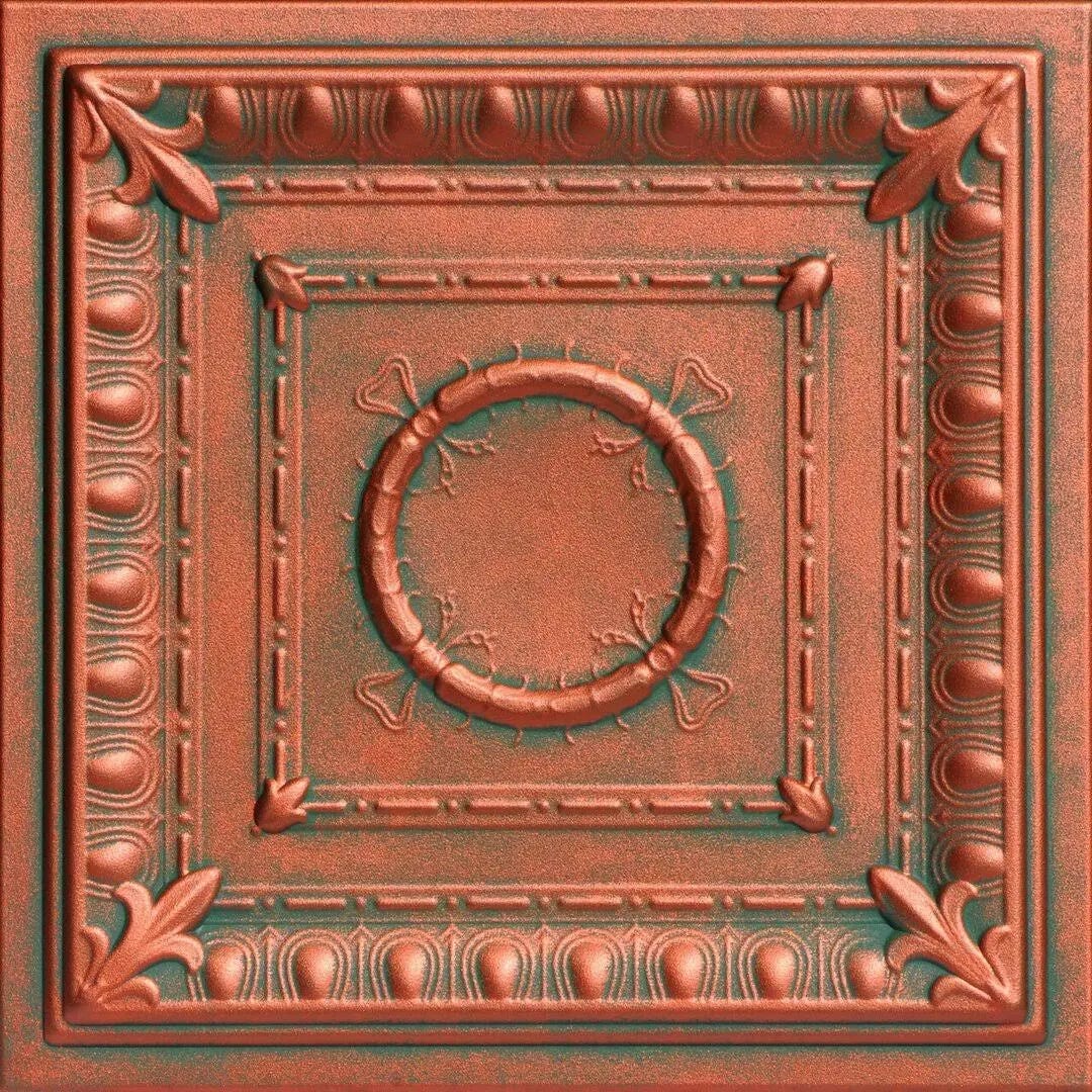 Romanesque Copper Patina Ceiling Tile | Image