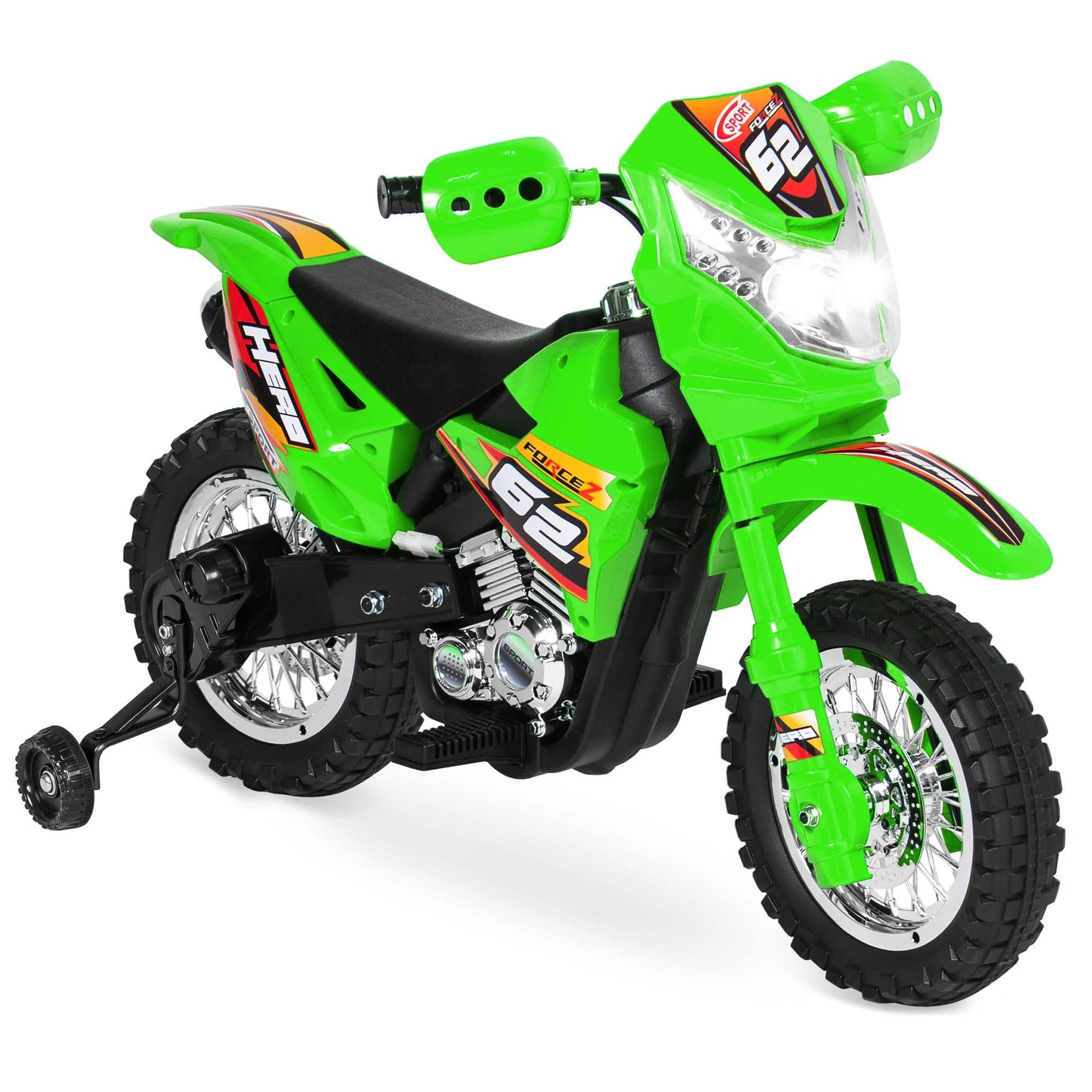 Children's 6V Electric Ride-on Motorcycle with Training Wheels | Image