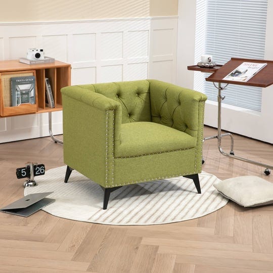 velvet-upholstered-tufted-nailhead-living-room-accent-chair-with-spindly-legs-olive-green-1