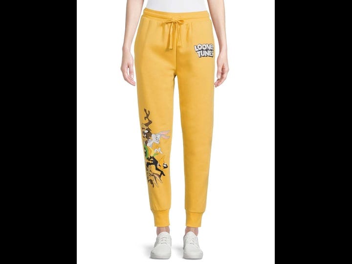 licensed-graphics-looney-tunes-juniors-graphic-jogger-pants-girls-size-xxxl-gold-1