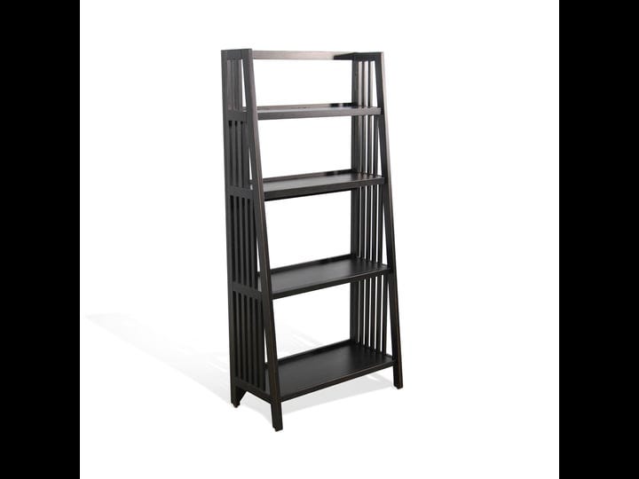 sunny-designs-black-walnut-60-folding-bookcase-1