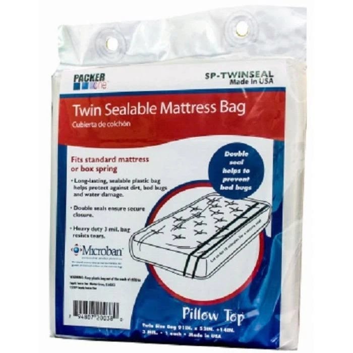 Sealable Clear Mattress Bag for Pillow Top Beds | Image