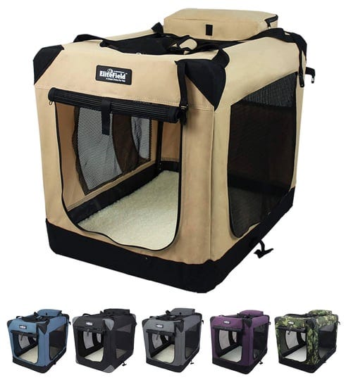 elitefield-beige-42-3-door-soft-dog-crate-with-a-carrying-bag-1