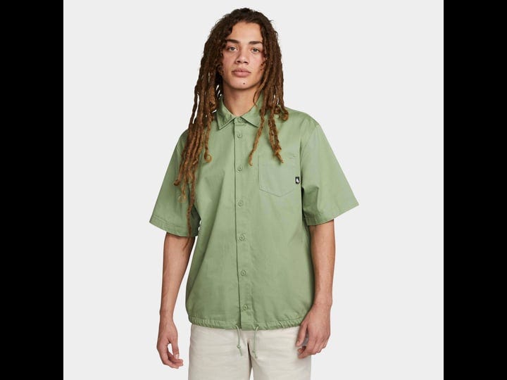 nike-mens-club-button-down-short-sleeve-top-in-green-size-large-dx0898-387