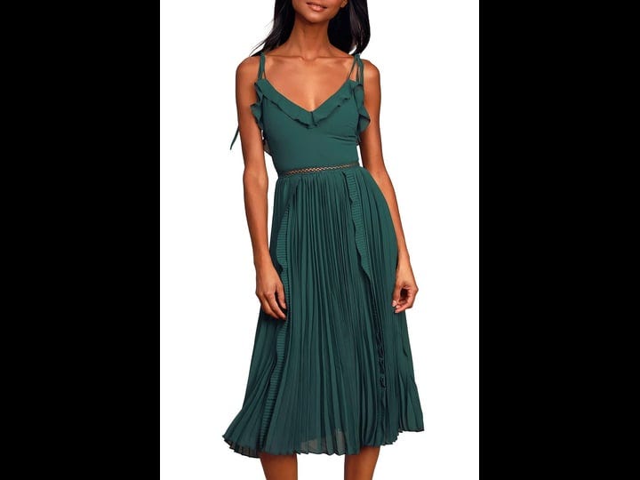 lulus-womens-never-a-dull-moment-tie-strap-pleated-midi-dress-with-v-neckline-emerald-green-1