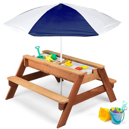 best-choice-products-kids-3-in-1-outdoor-convertible-wood-activity-sand-water-picnic-table-w-umbrell-1