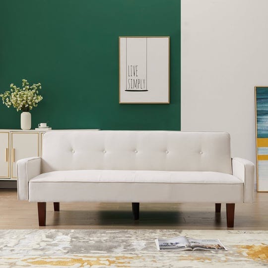 kinwell-75-inch-modern-square-arm-futon-sleeper-sofa-beige-1