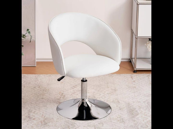 furniliving-modern-swivel-accent-chair-faux-pu-adjustable-vanity-chairs-upholstered-makeup-chair-lou-1