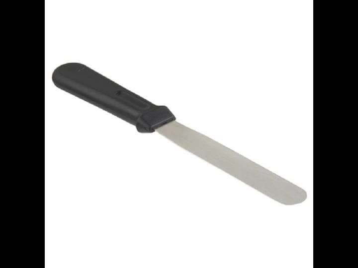 tablecraft-10937-icing-spatula-stainless-steel-black-plastic-handle-6-1