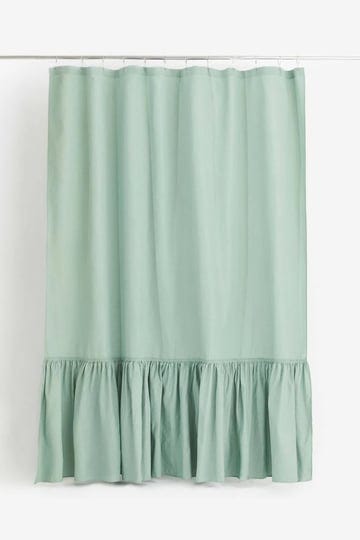 hm-home-flounce-trimmed-shower-curtain-green-size-71x79-1