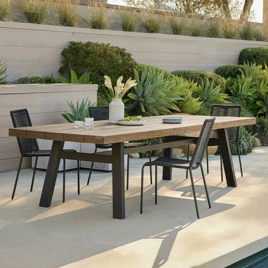 vintage-brown-teak-wood-outdoor-dining-table-seats-10-white-metal-frame-industrial-design-article-sa-1