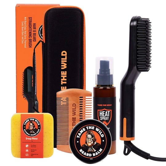 the-wild-premium-beard-straightener-kit-heated-beard-brush-for-men-beard-gro-1