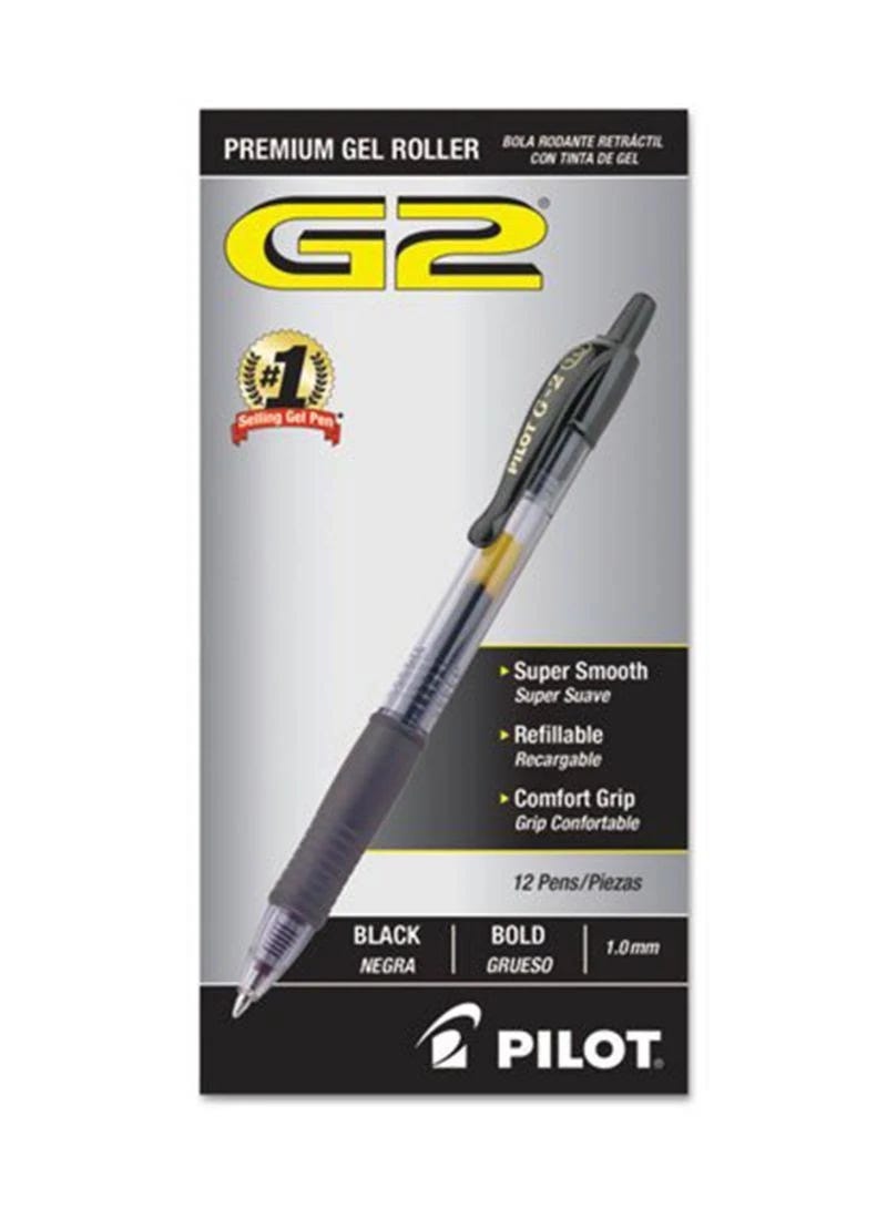 Pilot G2 Retractable Gel Pen Set for Bold Writing - Pack of 6 | Image
