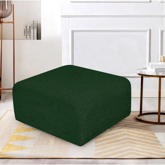 meridian-furniture-arc-green-boucle-fabric-ottoman-1