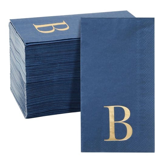 sparkle-and-bash-100-pack-navy-blue-monogrammed-napkins-with-letter-b-gold-foil-initial-for-wedding--1