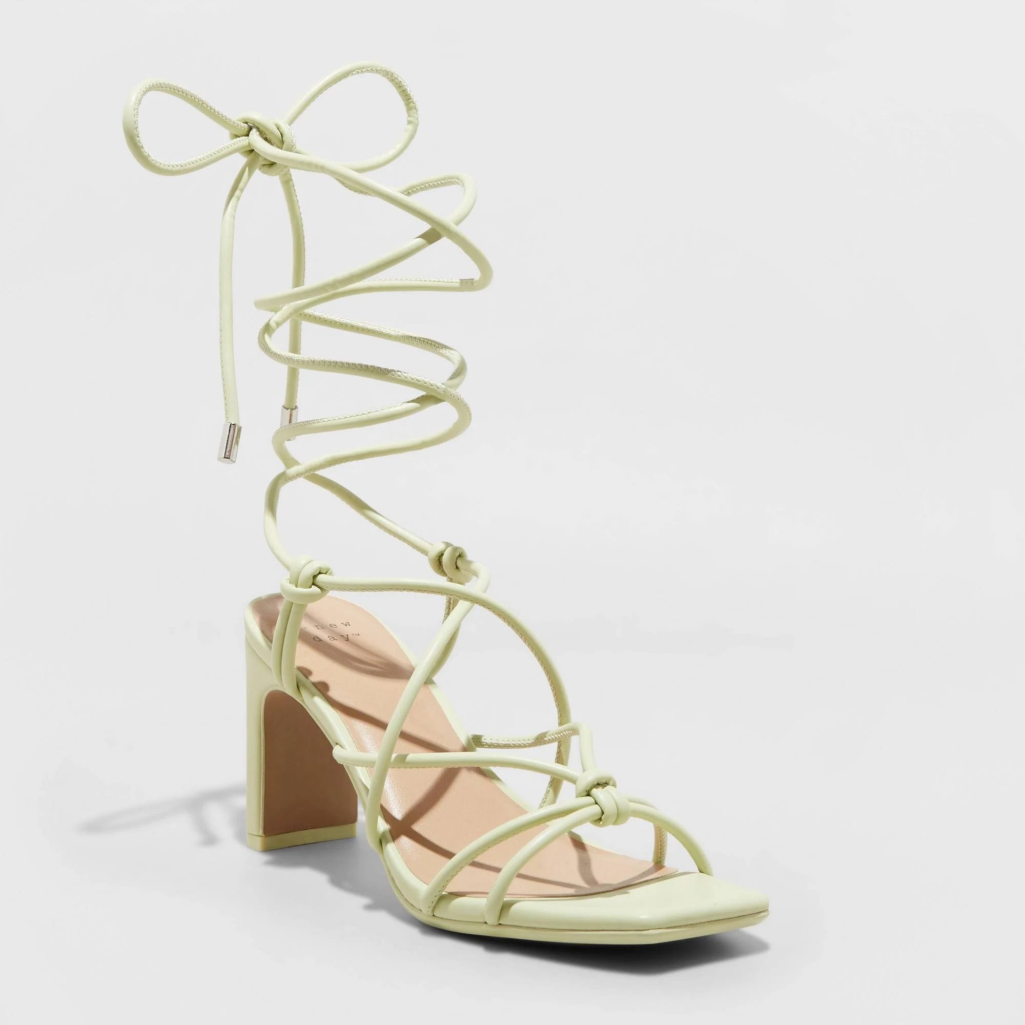 Stylish Lime Strappy Heels by A New Day | Image