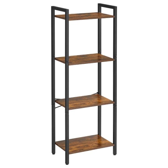 vasagle-industrial-brown-6-layers-storage-shelf-unit-rustic-brown-black-4tier-9-4-x-15-7-x-42-1-inch-1