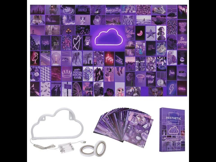 aesthetic-aurora-85-pcs-4x6in-photo-wall-collage-kit-posters-cloud-led-lights-for-bedroom-picture-fo-1