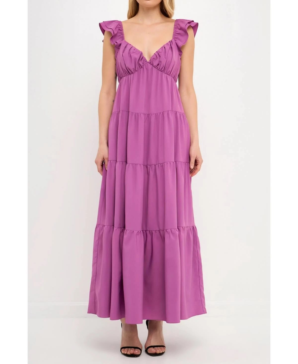 Women's Sleeveless Maxi Dress in Purple | Image