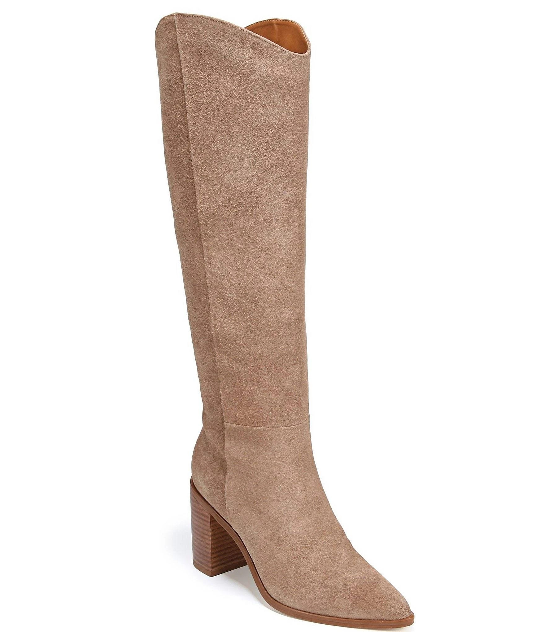 Comfortable Knee-High Beige Boots by Franco Sarto | Image