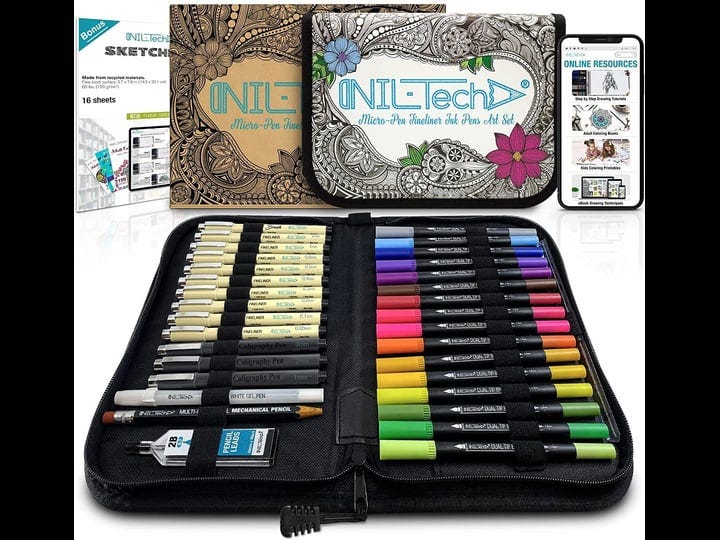 nil-tech-dual-tip-markers-set-36-pcs-calligraphy-pen-bullet-journal-brush-pens-adult-coloring-size-o-1