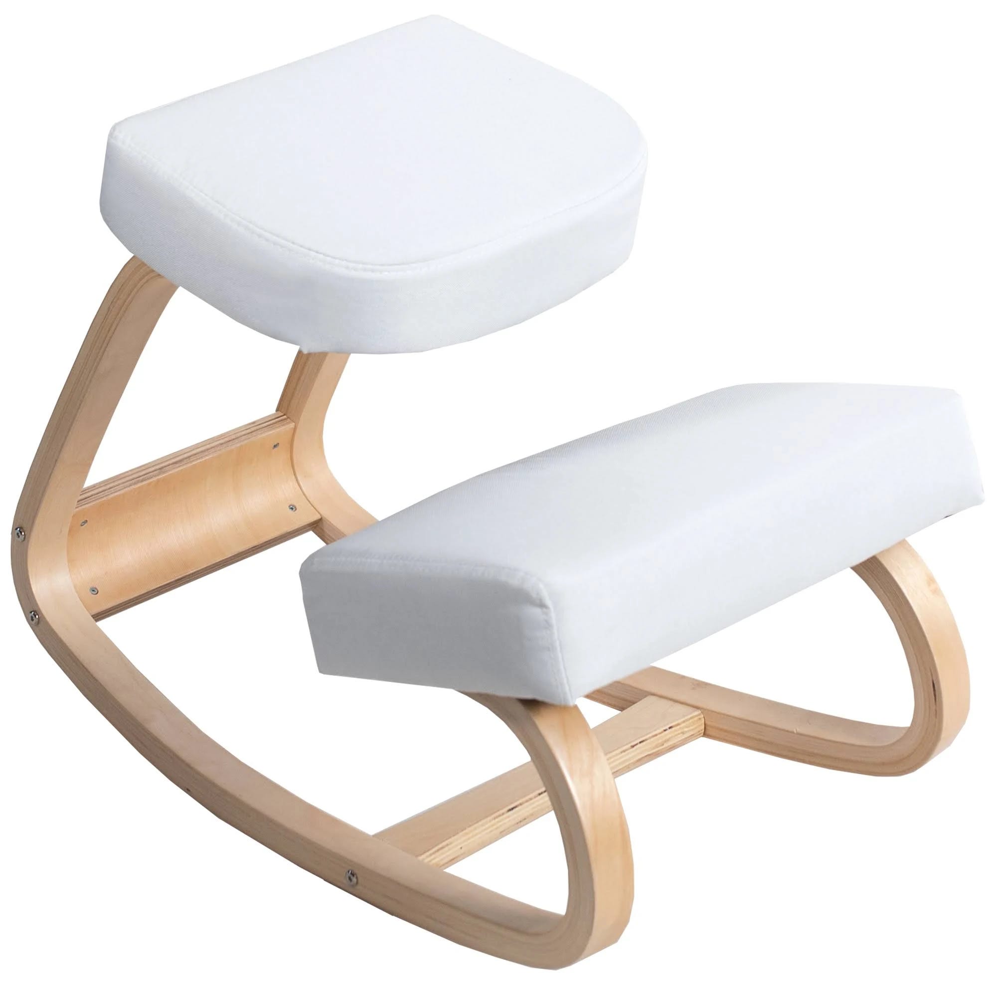 Relax and Improve Posture with the VIVO Wooden Ergonomic Kneeling Chair | Image