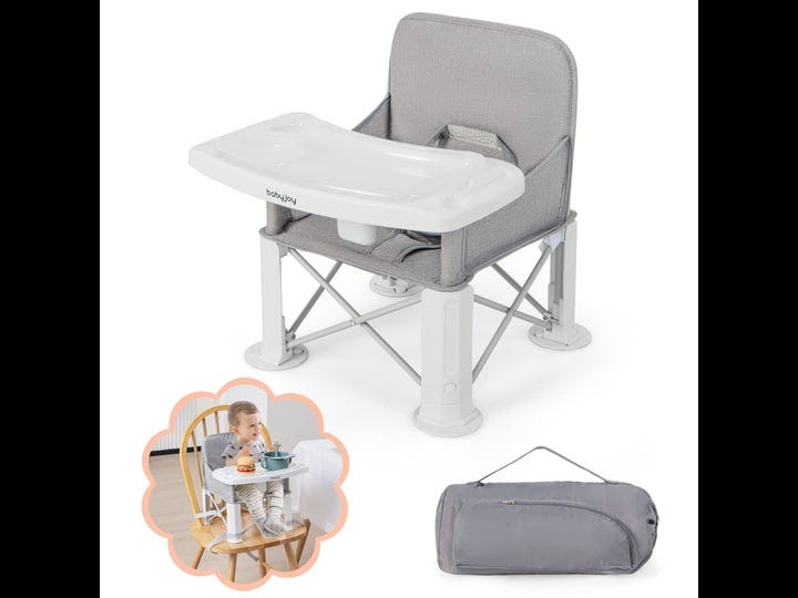baby-joy-travel-booster-seat-with-double-tray-folding-portable-high-chair-booster-seat-for-dining-ta-1