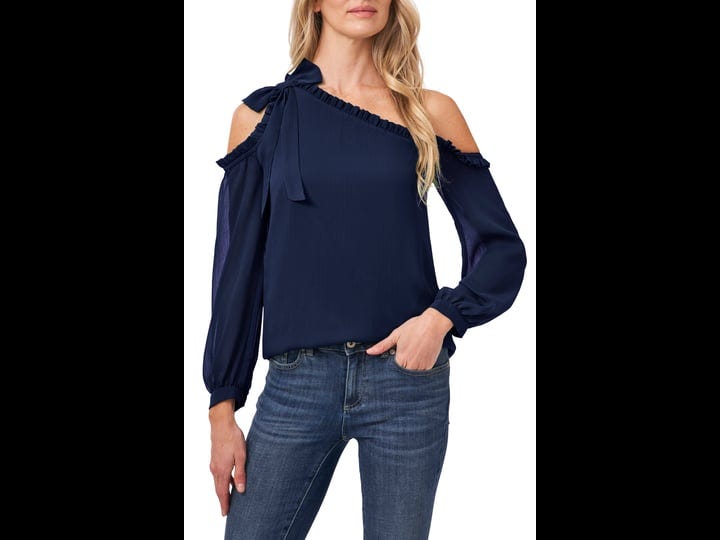 cece-tie-neck-one-shoulder-top-navy-1