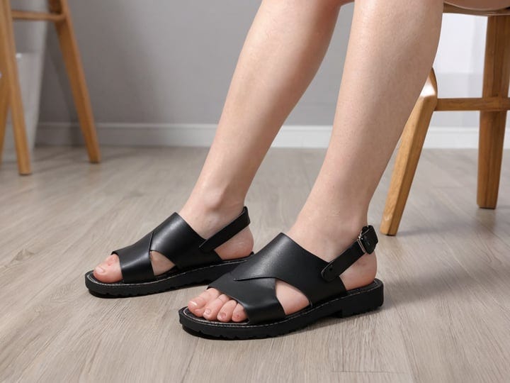 Black-Dress-Sandals-Flat-4