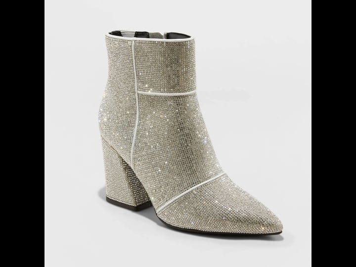 new-womens-cailin-ankle-boots-a-new-day-silver-6-1