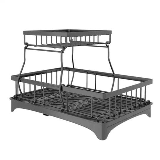 aoibox-2-tier-black-standing-dish-rack-drainer-organizer-set-with-utensil-holder-for-kitchen-counter-1