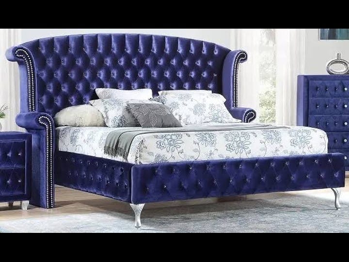 furniture-world-b353-king-velvet-platform-bed-in-blue-1