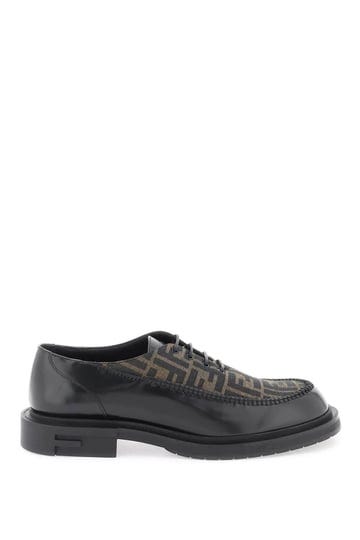 fendi-mens-frame-lace-up-shoes-gray-oxfords-1