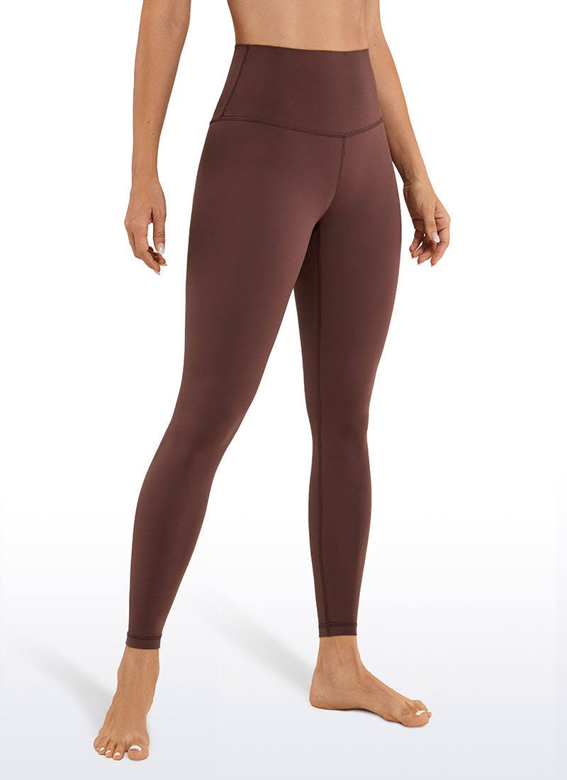 Luxurious High Waisted Comfort Yoga Leggings in Brown | Image