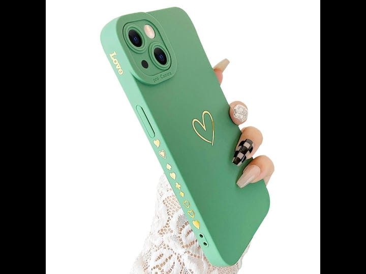 smobea-compatible-with-iphone-13-case-luxury-gold-heart-pattern-soft-liquid-silicone-shockproof-case-1