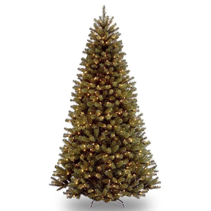 Luxurious 10' Green Spruce Artificial Christmas Tree with Clear Lights and Stand | Image