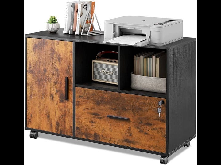 black-rustic-brown-office-file-cabinet-printer-stand-with-1-drawer-devaise-rustic-brown-1