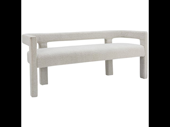 meridian-furniture-athena-cream-boucle-fabric-bench-1